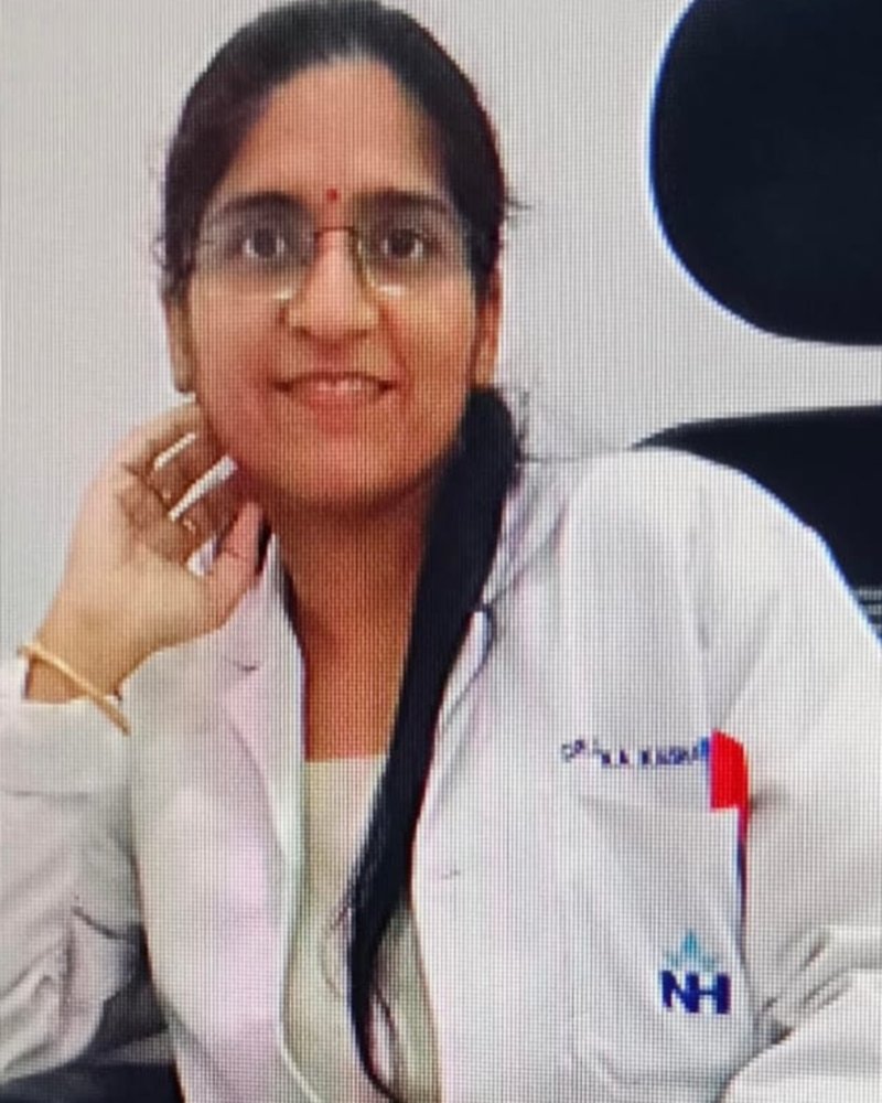 Dr. Deepika Kaushal in a white coat at Narayana Health